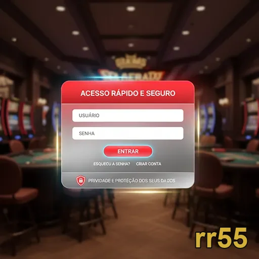 Tela de login da rr55 para acesso rápido a apostas.