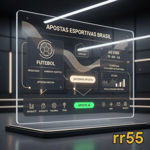 Interface interativa de apostas esportivas no rr55.