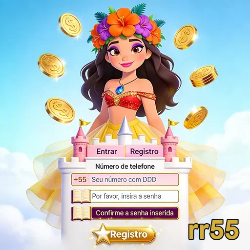 Usuária acessando o registro na rr55 com celular e prêmios.