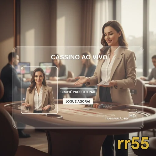 Jogadora interagindo com crupiê ao vivo no aplicativo rr55.