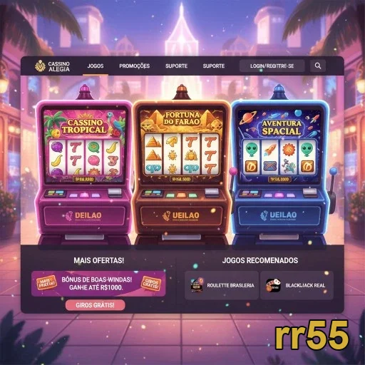 rr55 mostra máquinas de slots com temas variados para jogadores.