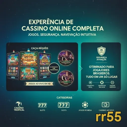 Caça-níqueis e jogos ao vivo na plataforma rr55.