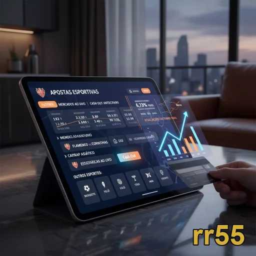 Interface de apostas esportivas na rr55, com gráficos responsivos.