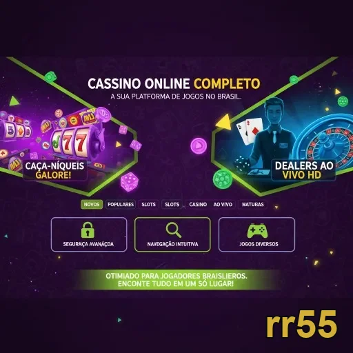 Interface do aplicativo rr55 com serviços VIP acessíveis.
