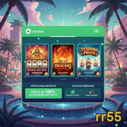 Interface do atendimento VIP na rr55 com jogos recomendados.