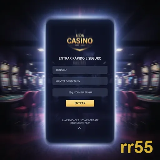 Tela de login do rr55 com foco em segurança e agilidade.