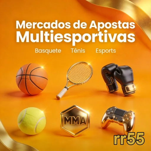 Diversas opções de apostas mostrando basquete, tênis e mma no rr55.