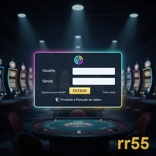 Tela de login da rr55 com campo de entrada de dados.