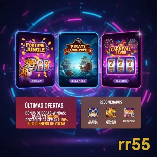 Imagem ilustra promoções e jogos VIP da rr55.