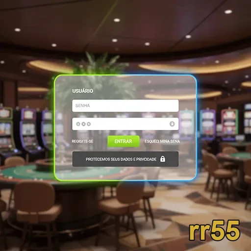 Tela de login segurando dados pessoais no rr55.