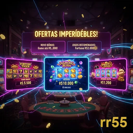 Tela de promoções destacadas na plataforma rr55.